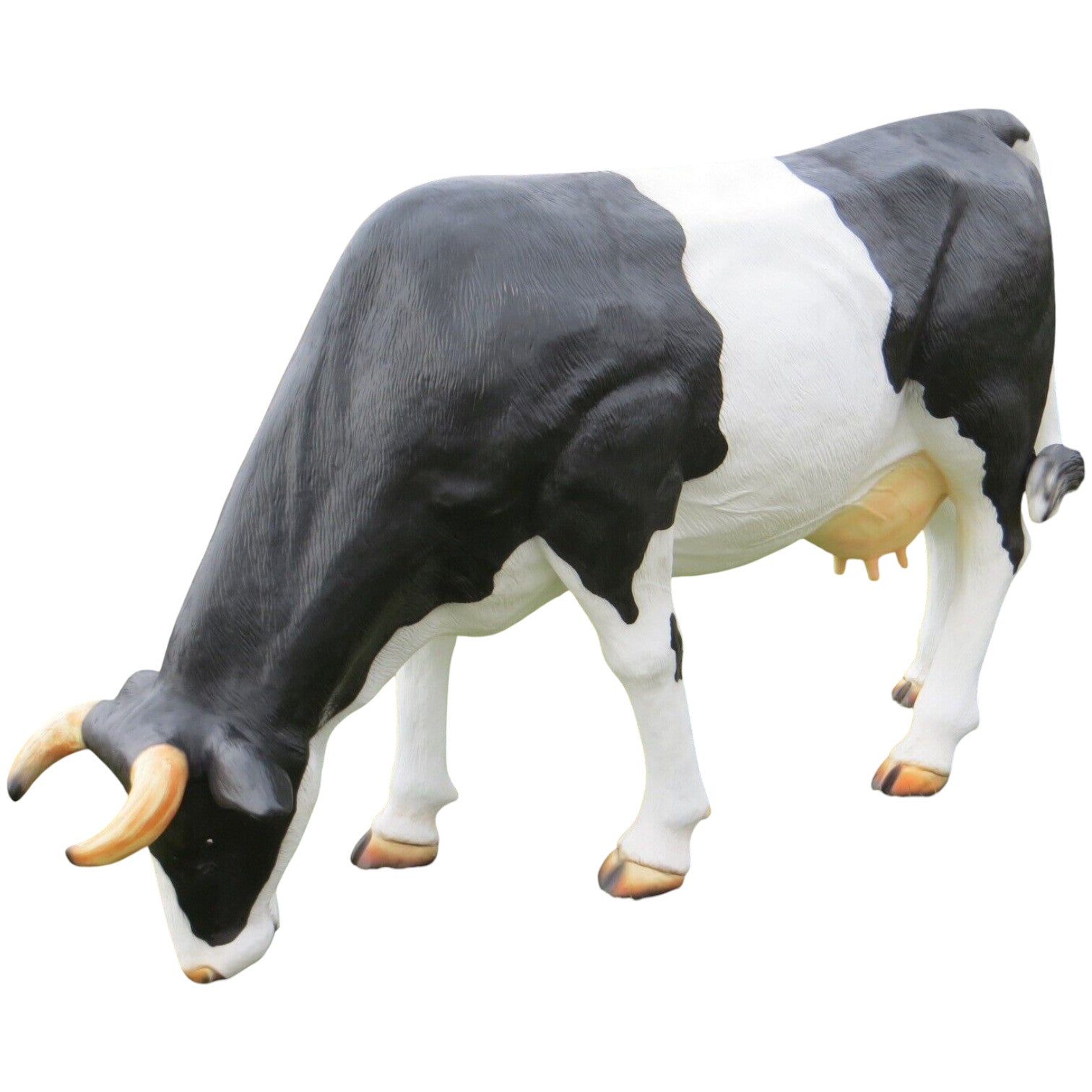 XXL Kuh lebensgross grasend ca. 230 cm Premium Gartendeko lebensecht Garten-Deko-Figur-