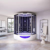 XL Luxus LED Dampfdusche inkl. Whirlpool-SET 150x150 x220 black Dampfsauna-Duschtempel+OZON 2025