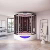 XL Luxus LED Dampfdusche inkl. Whirlpool-SET 150x150 x220 black Dampfsauna-Duschtempel+OZON 2025