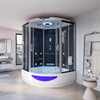 XL Luxus LED Dampfdusche inkl. Whirlpool-SET 150x150 x220 black Dampfsauna-Duschtempel+OZON 2025