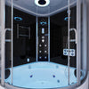 XL Luxus LED Dampfdusche inkl. Whirlpool-SET 135x135x215 Dampfsauna-Duschtempel+OZON 2025