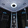 XL Luxus LED Dampfdusche inkl. Whirlpool-SET 135x135x215 Dampfsauna-Duschtempel+OZON 2025