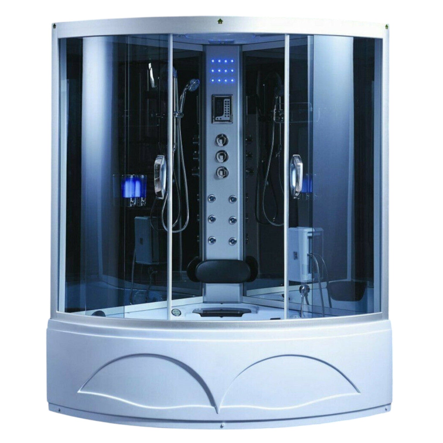 XXL Luxus LED Dampfdusche +Whirlpool SET Duschtempel Komplettdusche Ozon