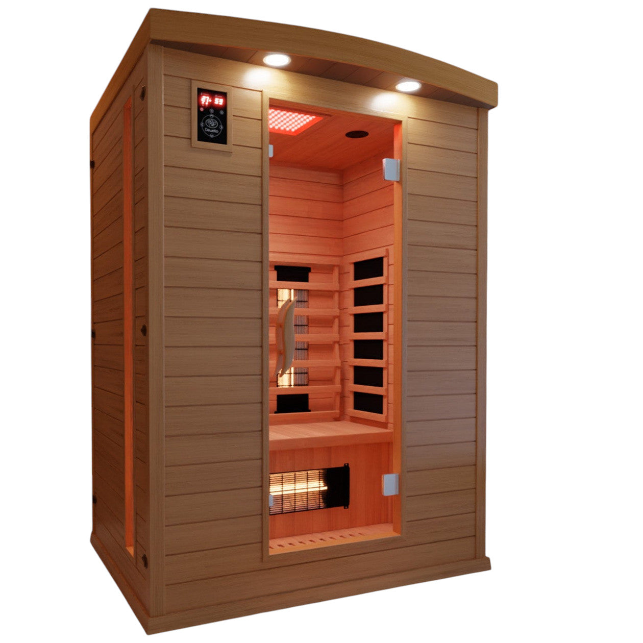 Luxus LED Infrarotsauna 135x105 cm  Infrarotkabine Wärmekabine Dual Therm Vollspektrum