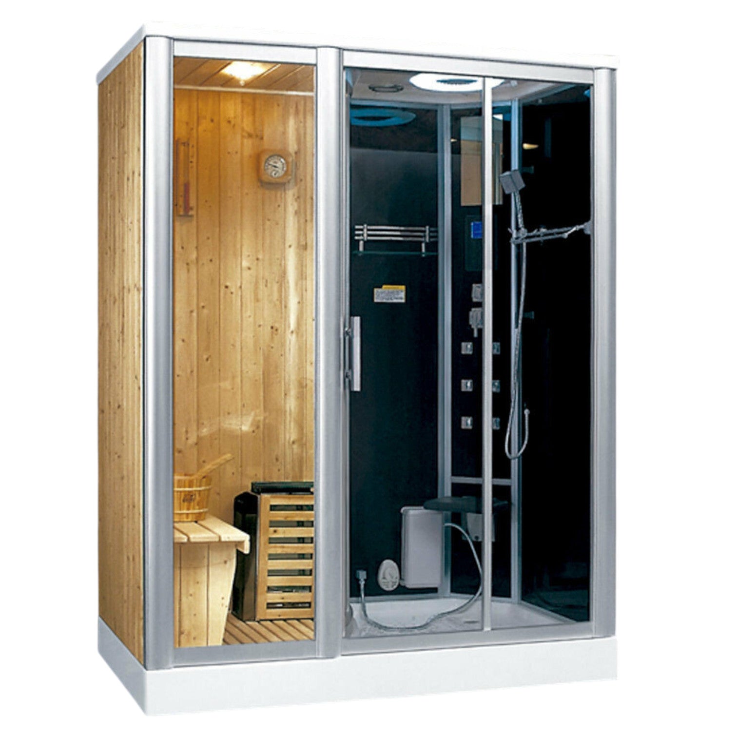 XXL Luxus LED Dampfdusche+Sauna Kombi Sauna-Komplettdusche Duschtempel v2