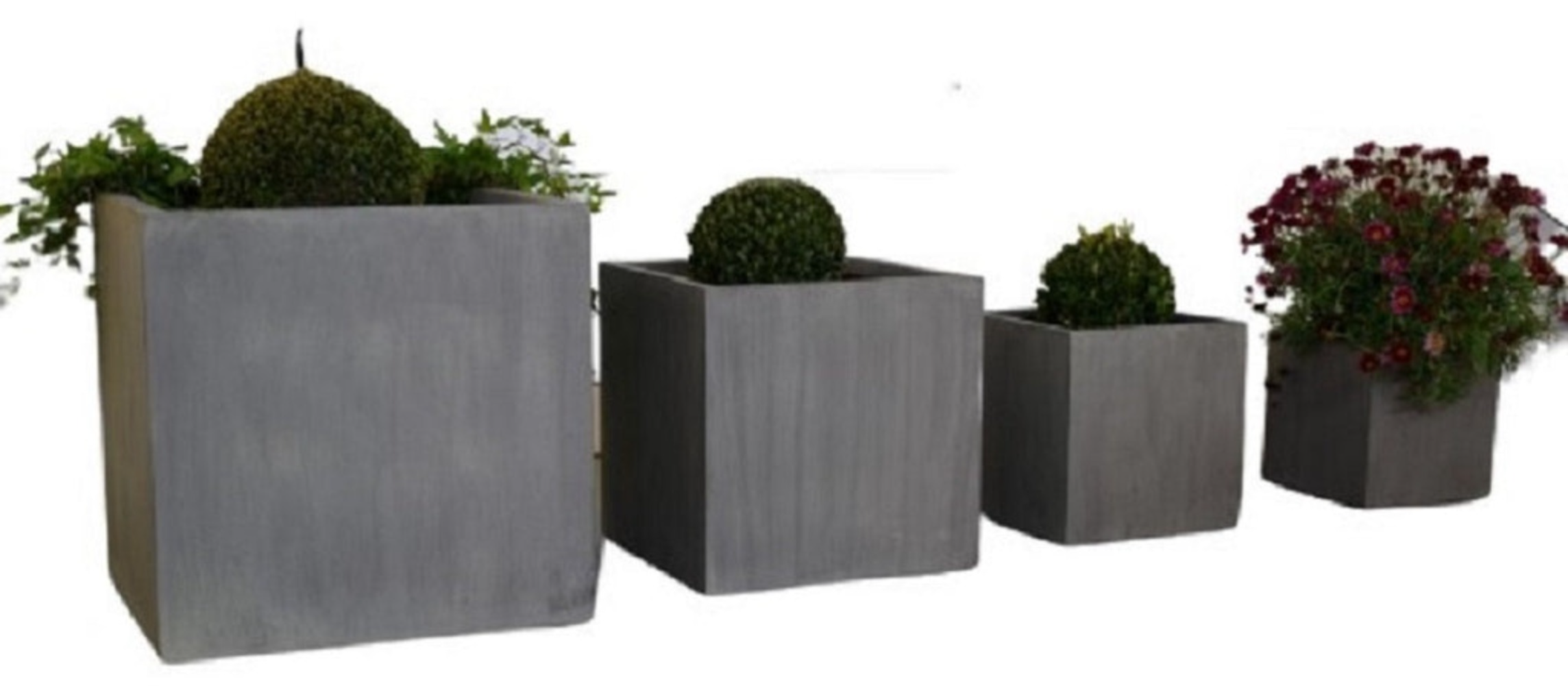 Premium Design Blumenkasten Blumentopf Blumenkübel Pflanztopf 4er-Set Betonoptik