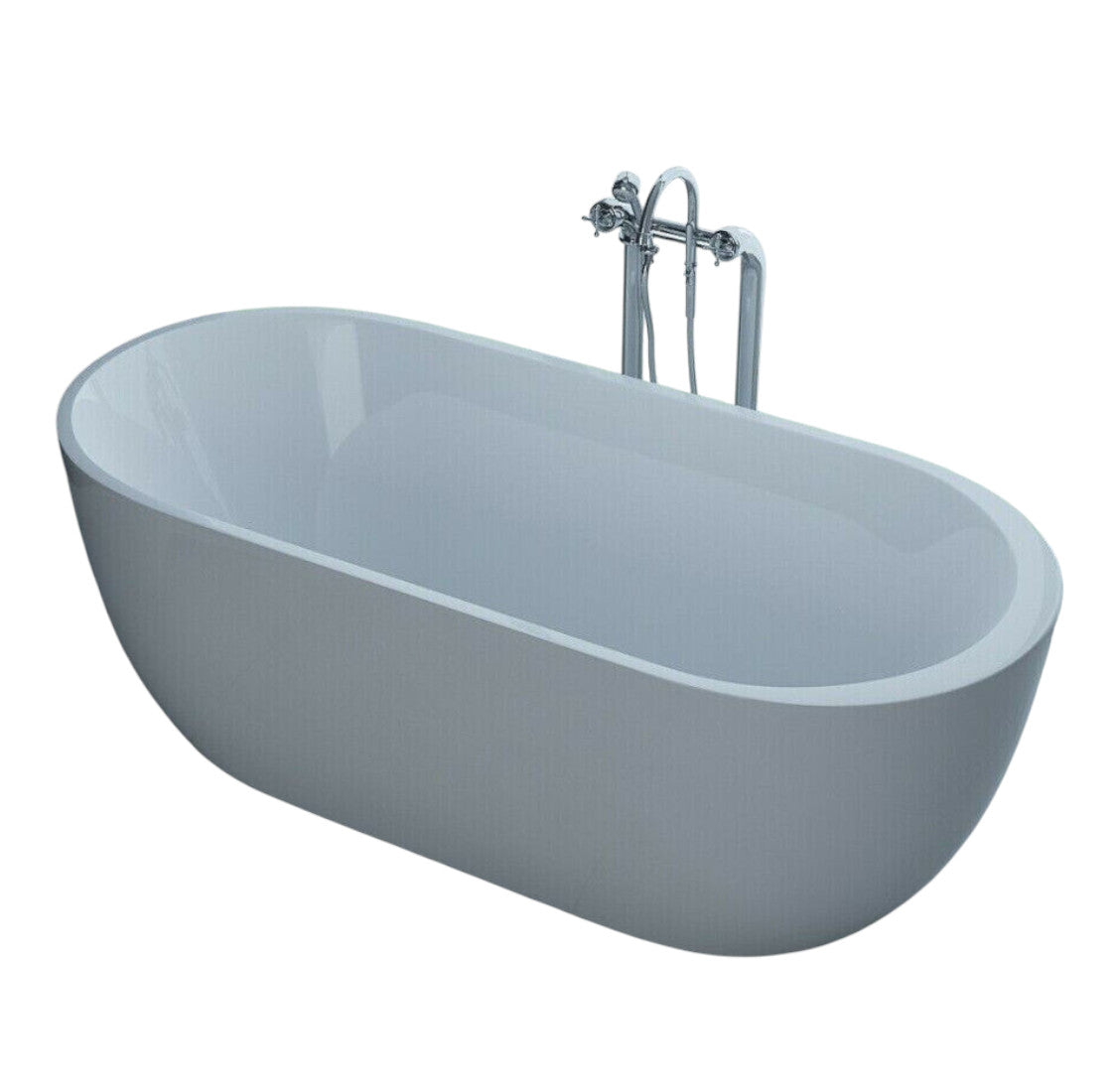 Luxus freistehende Badewanne 170 Designer Acrylwanne Wanne mit. Ablauf Überlauf c