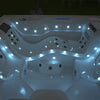 XXL Luxus SPA LED Whirlpool SET 207x207 Farblicht Outdoor Indoor Pool +Treppe+Abdeckung 5-Pers.