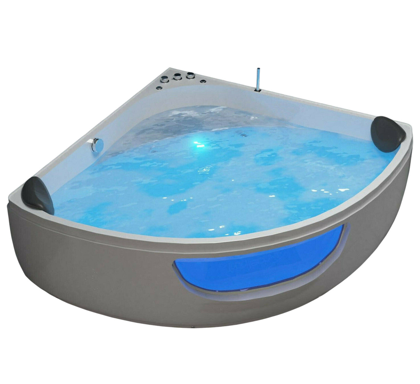 Luxus LED Whirlpool Badewanne SET 135x135 +Hydrojets Eckwhirlpool Modell a