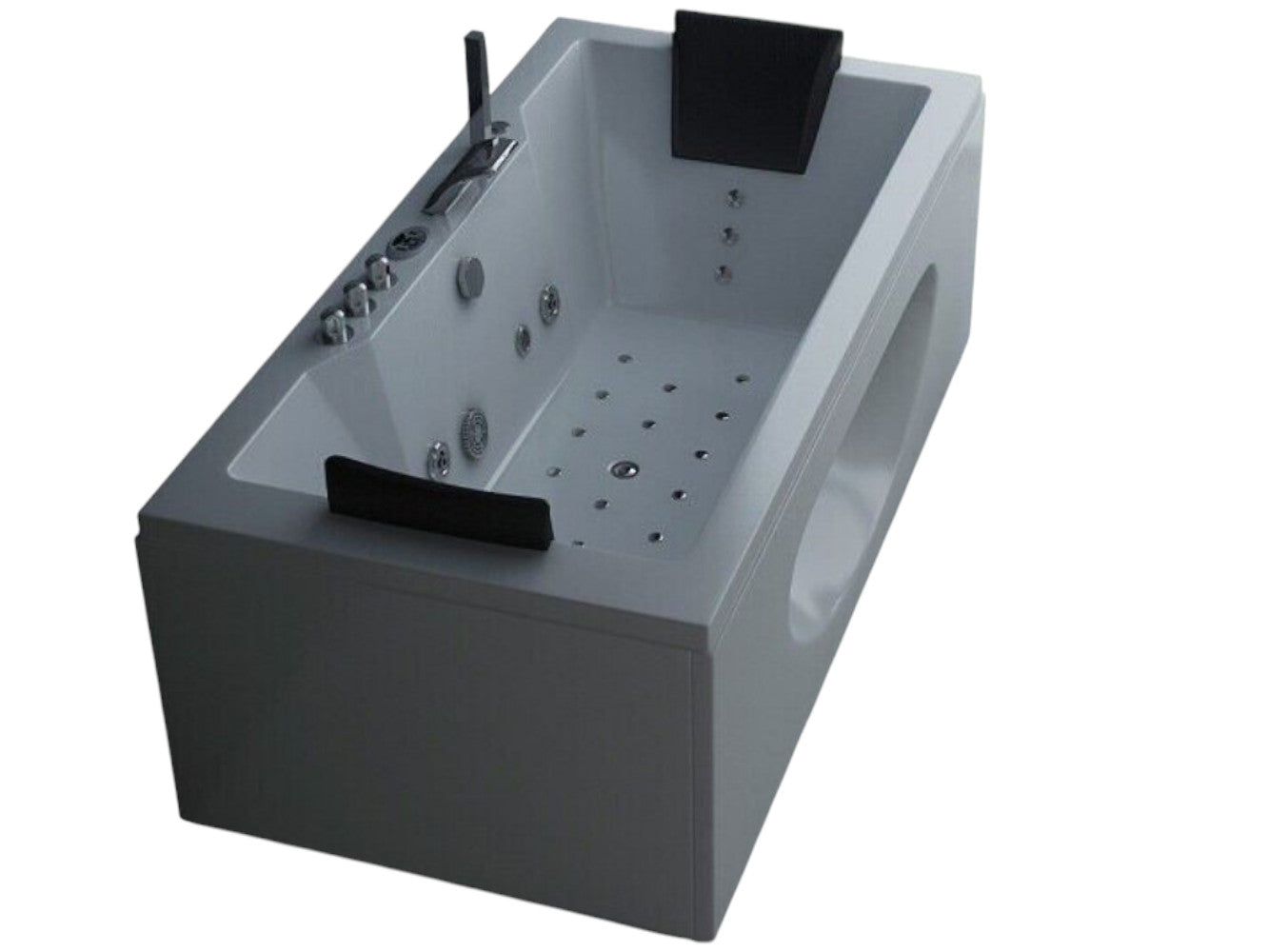Luxus LED Whirlpool Badewanne SET 180x90 cm +Heizung+Hydrojet+Ozon