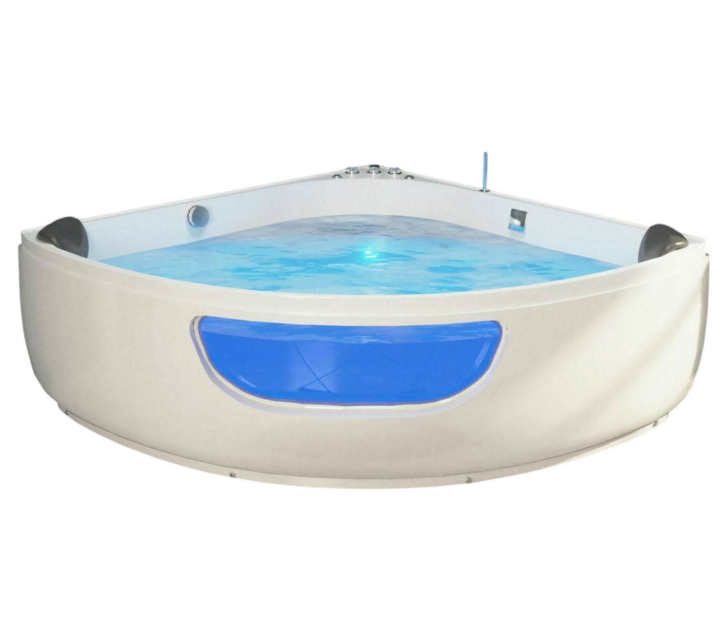 Luxus LED Whirlpool Badewanne SET 135x135 +Hydrojets Eckwhirlpool Modell b