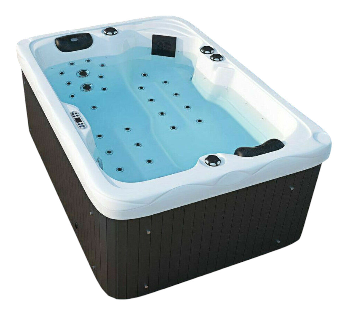 XXL Luxus SPA LED Whirlpool SET 190x135 cm Outdoor+Indoor Pool Ozon