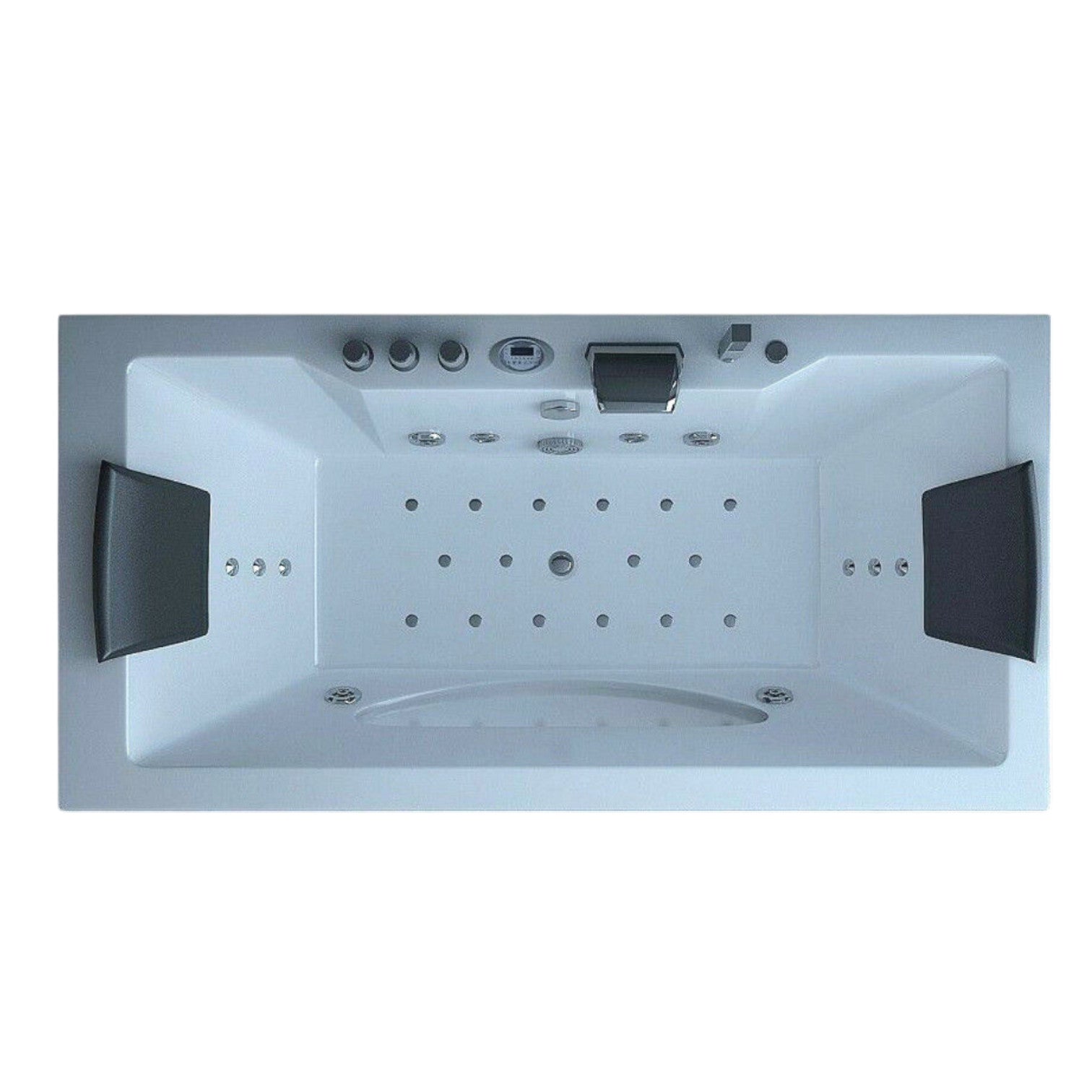 Luxus LED Whirlpool Badewanne SET 180x90cm +Heizung+Hydrojet+Ozon c