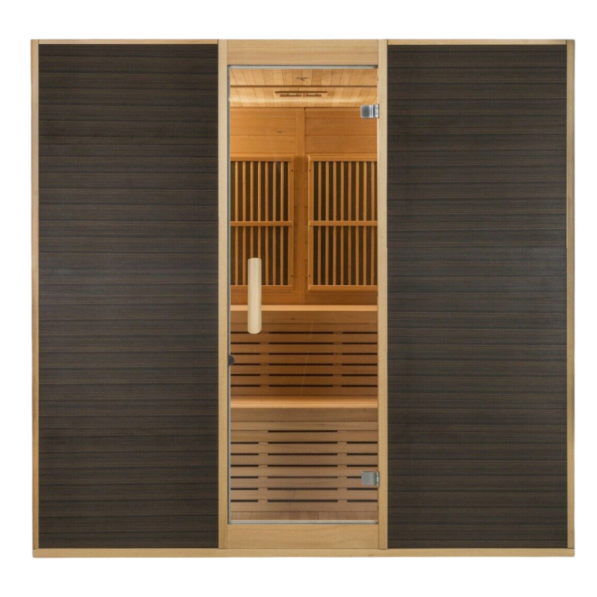 XXXL Luxus Infrarotsauna +Infrarotkabine +Sauna Kombi 160x210 cm SET+Saunaofen 6 Pers.