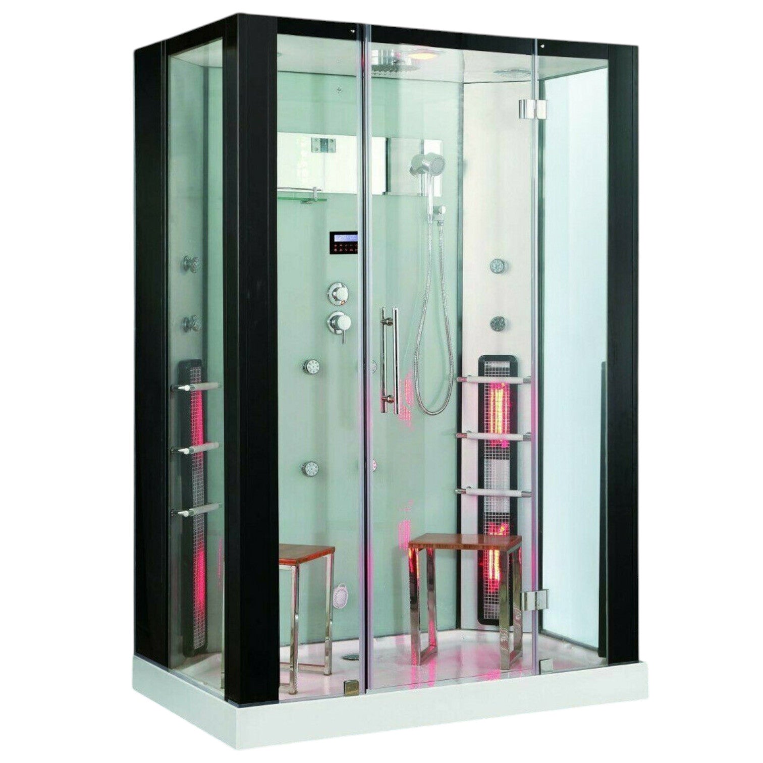 XXL Luxus LED Dampfdusche + Infrarotsauna Kombi Infrarot Sauna-Wärmekabine