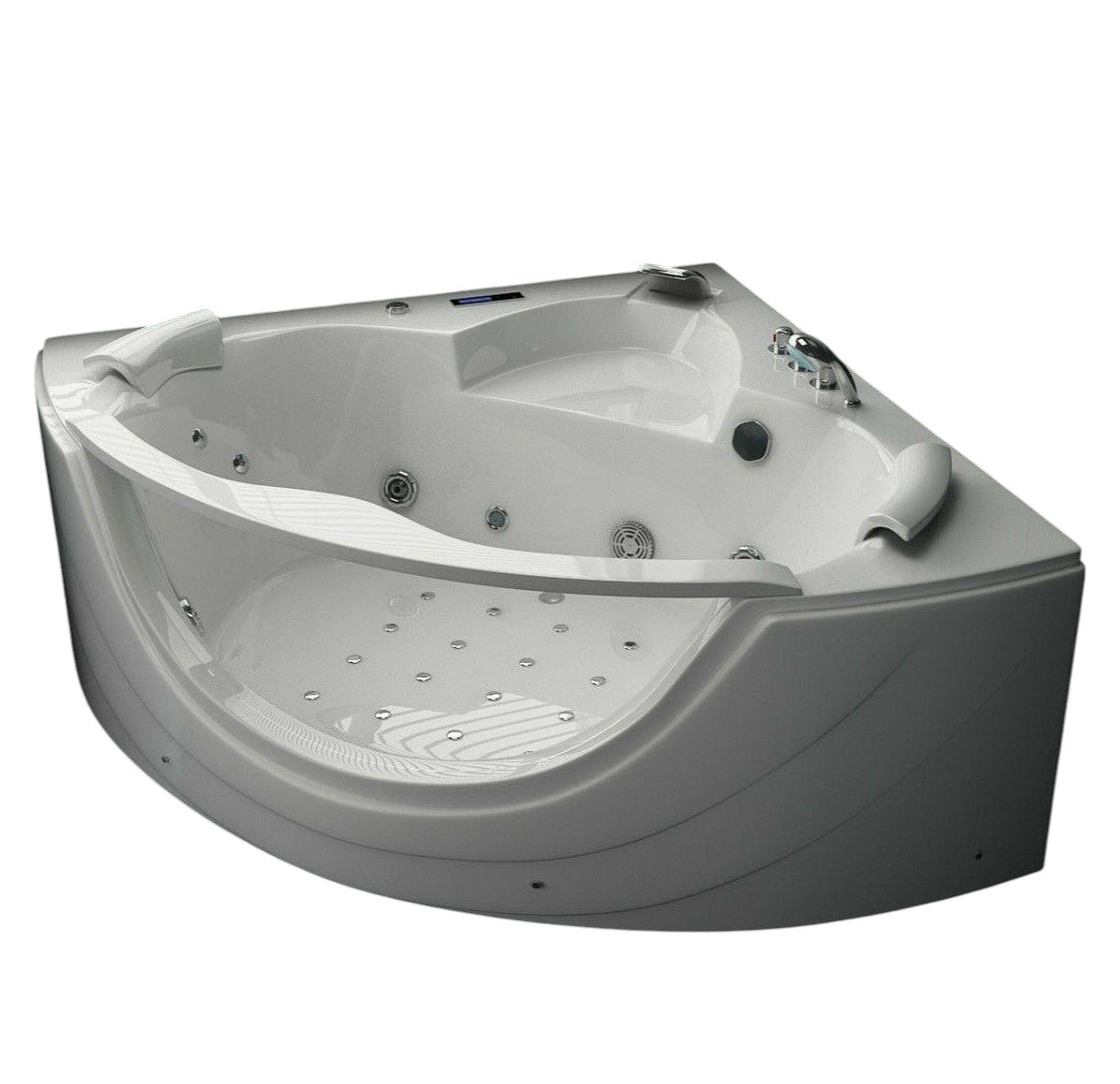 Luxus LED Whirlpool Badewanne SET 150x150 +Heizung+Hydrojet +Ozon  a