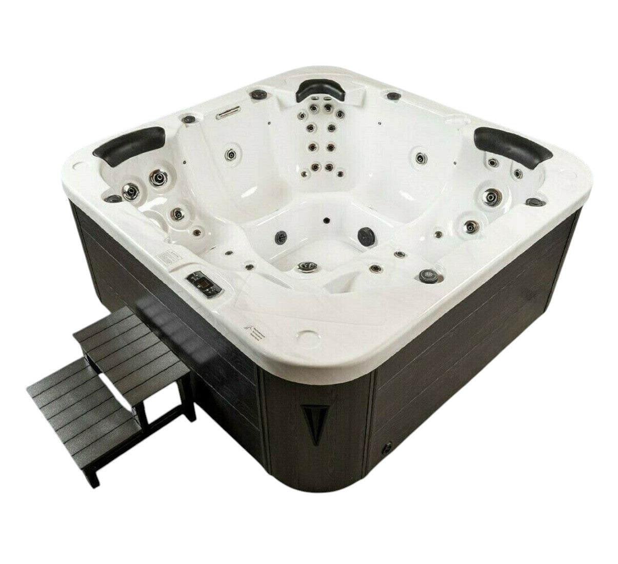 XXL Luxus SPA LED Whirlpool SET 215x215 Farblicht Outdoor Indoor Pool 5 Personen w