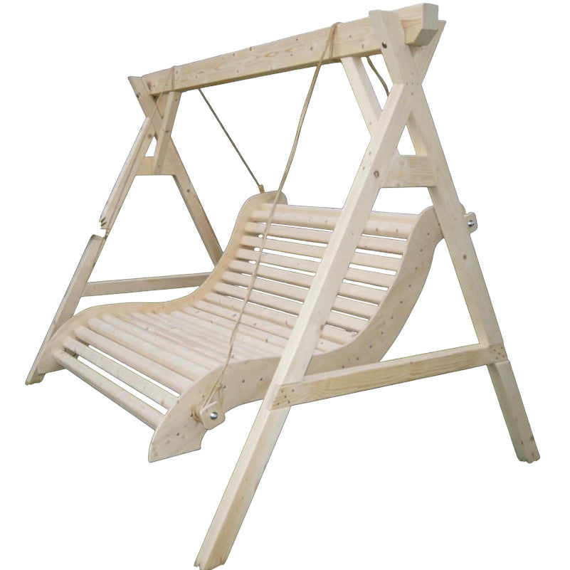 Luxus Premium Hollywoodschaukel Holz Massivholz Gartenmöbel Gartenschaukel