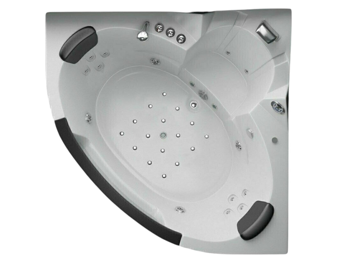 Luxus LED Whirlpool Badewanne SET 152x152 cm +Heizung+Hydrojet +Ozon c
