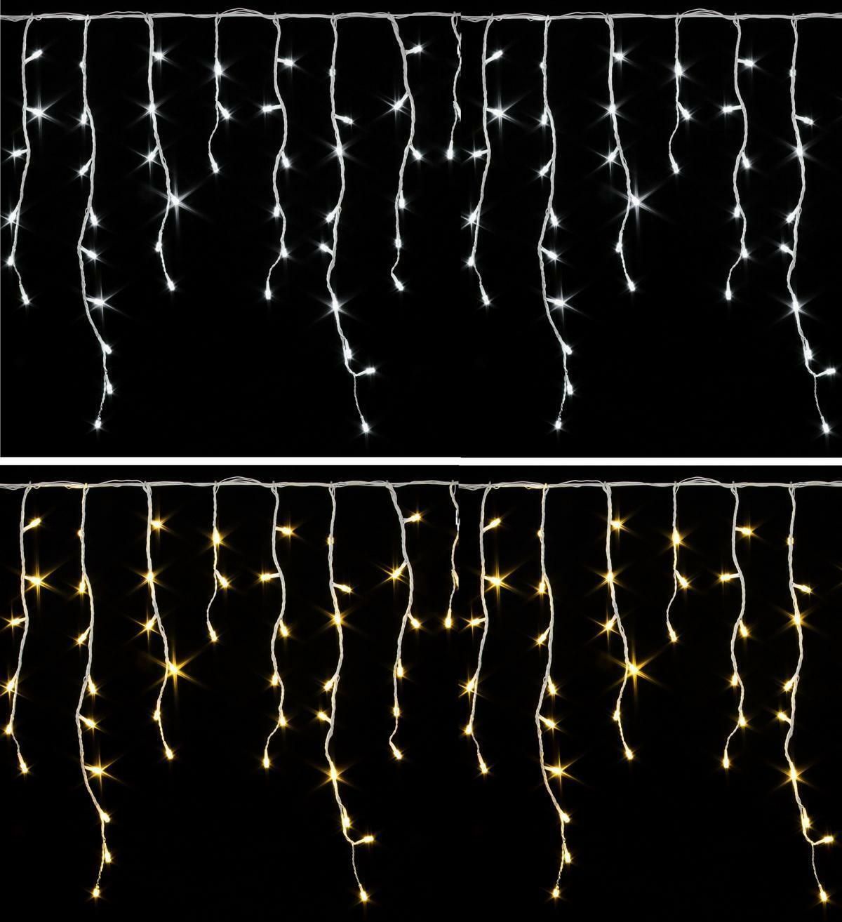 600 / 400 LED Premium Eisregen-Lichterkette mit 8 Programme / Effekte 20m/15m