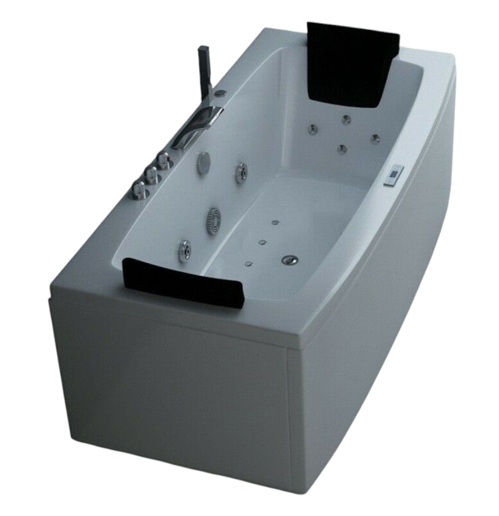 Luxus LED Whirlpool Badewanne SET 170x80cm +Heizung+Hydrojet +Ozon e