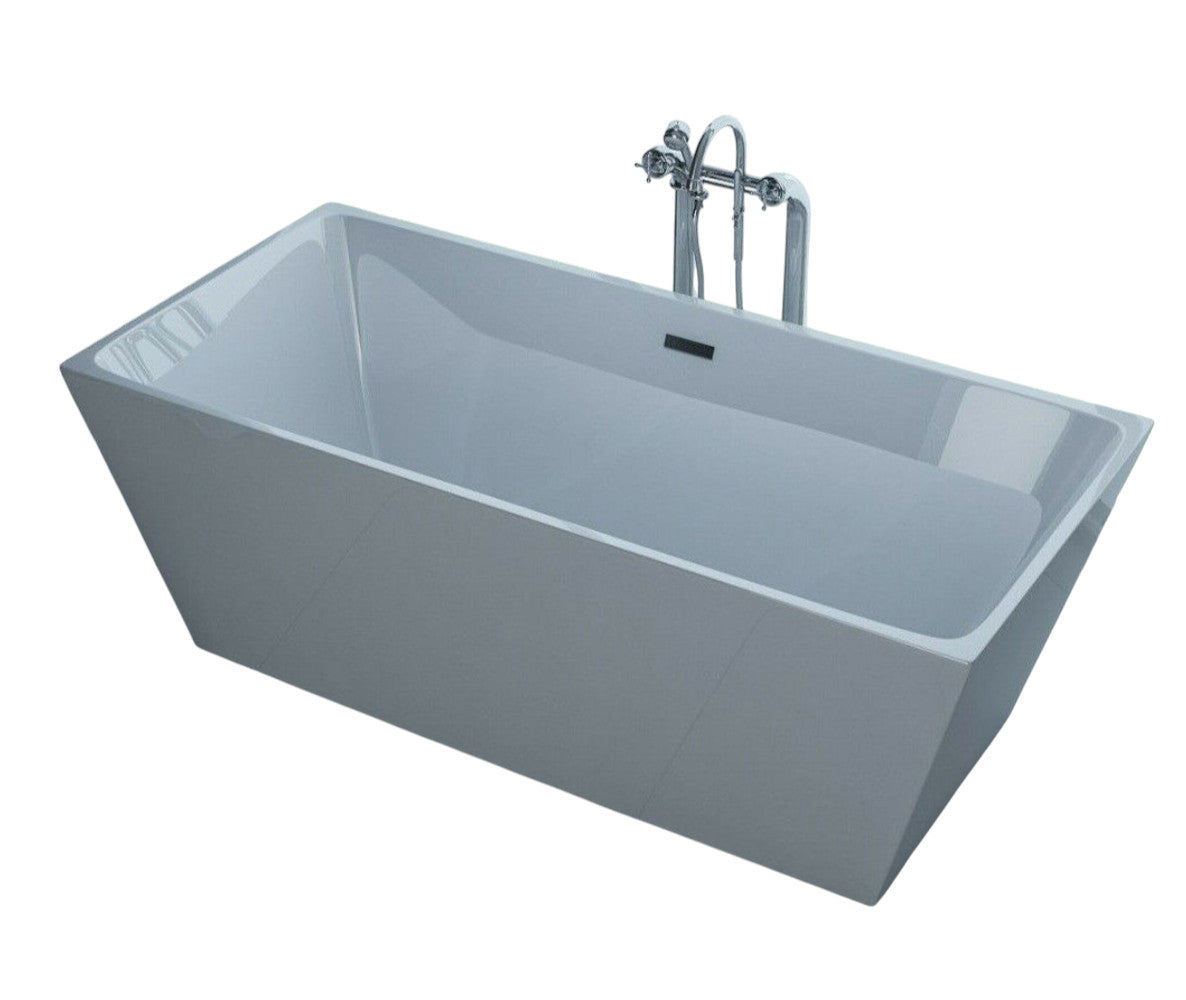 Luxus freistehende Badewanne 170cm Designer Acrylwanne Wanne + Ablauf Überlauf e