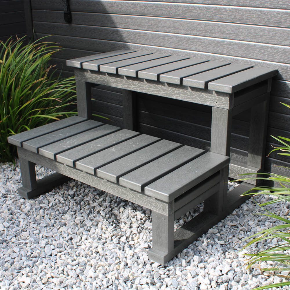 XXL Luxus SPA LED Whirlpool SET 207x207 Farblicht Outdoor Indoor Pool +Treppe+Abdeckung 5-Pers.