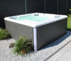 XXL Luxus SPA LED Whirlpool SET 207x207 Farblicht Outdoor Indoor Pool +Treppe+Abdeckung 5-Pers.