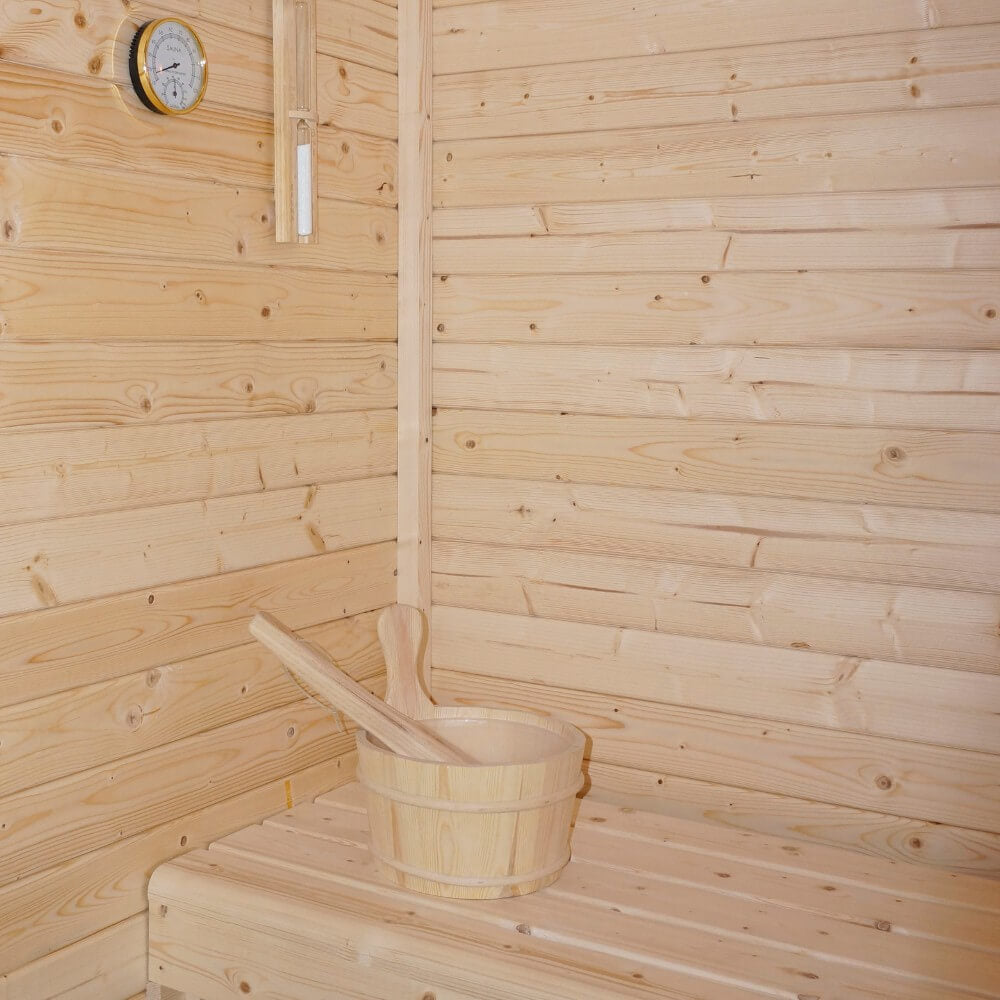 XL Luxus Outdoor Sauna  191 x 157 x 221 cmSET Sauna inkl. 4,5 KW Saunaofen 2-3 Pers.