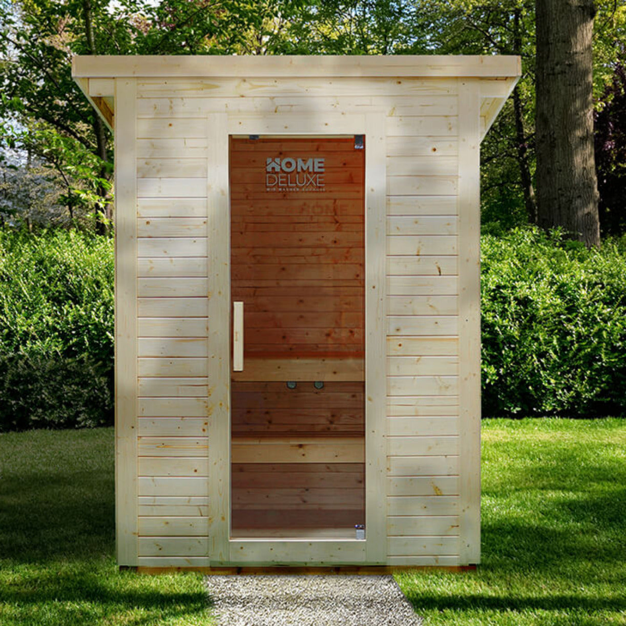 XL Luxus Outdoor Sauna  191 x 157 x 221 cmSET Sauna inkl. 4,5 KW Saunaofen 2-3 Pers.