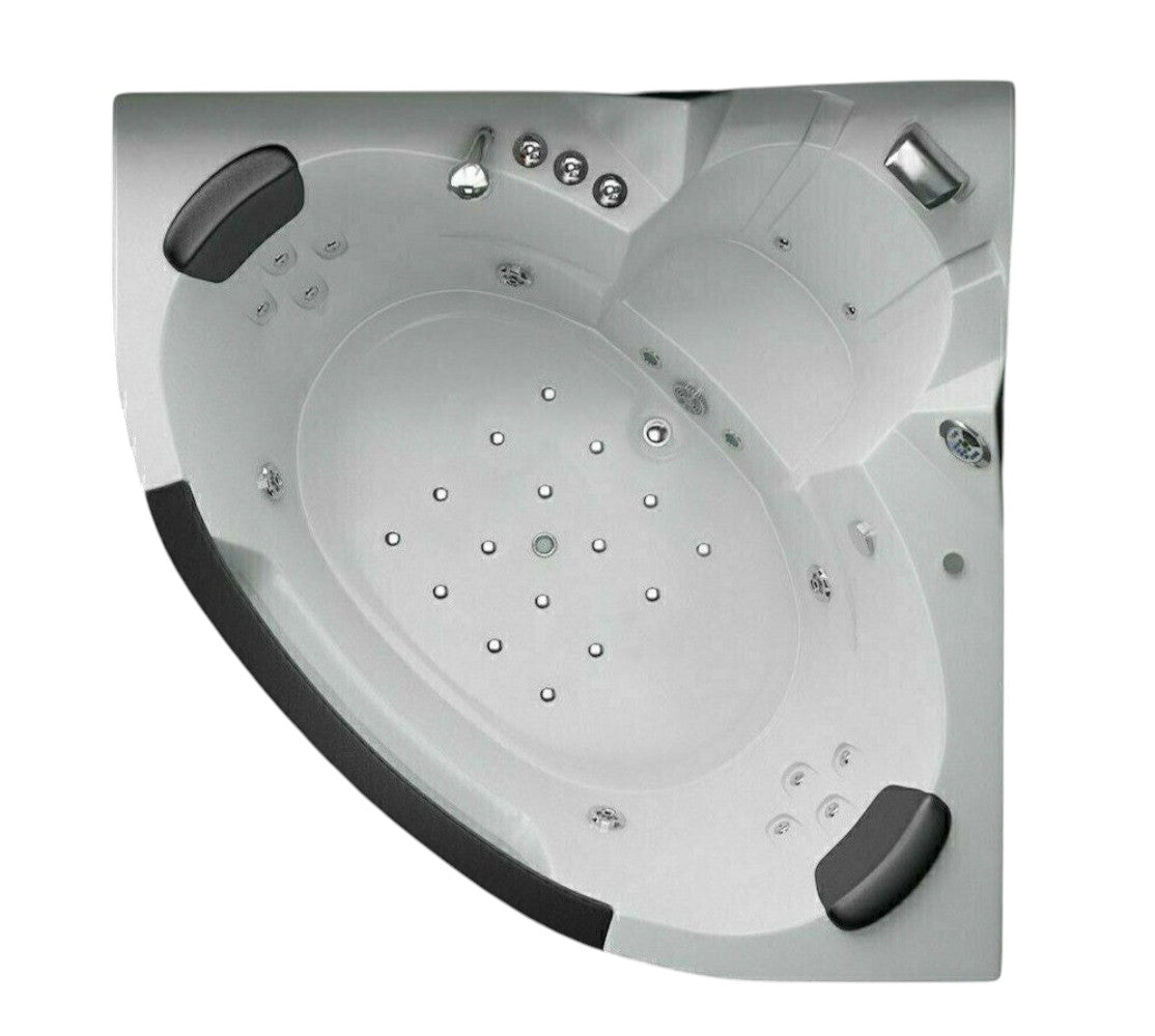 Luxus LED Whirlpool Badewanne SET 172x172cm +Heizung+Hydrojets +Ozon