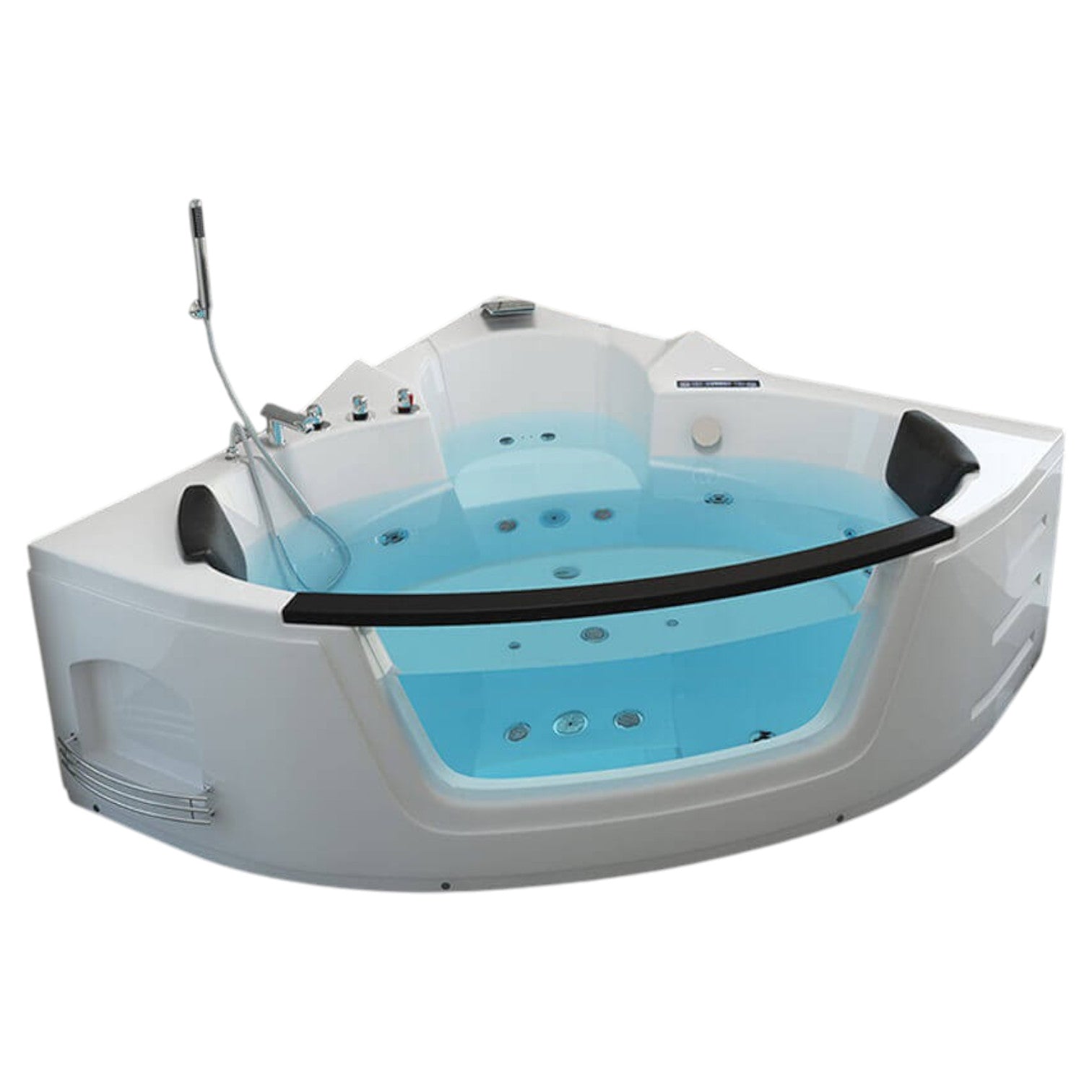 XXL Luxus LED Whirlpool Badewanne 140x140 cm +Heizung+Radio 22 Düsen
