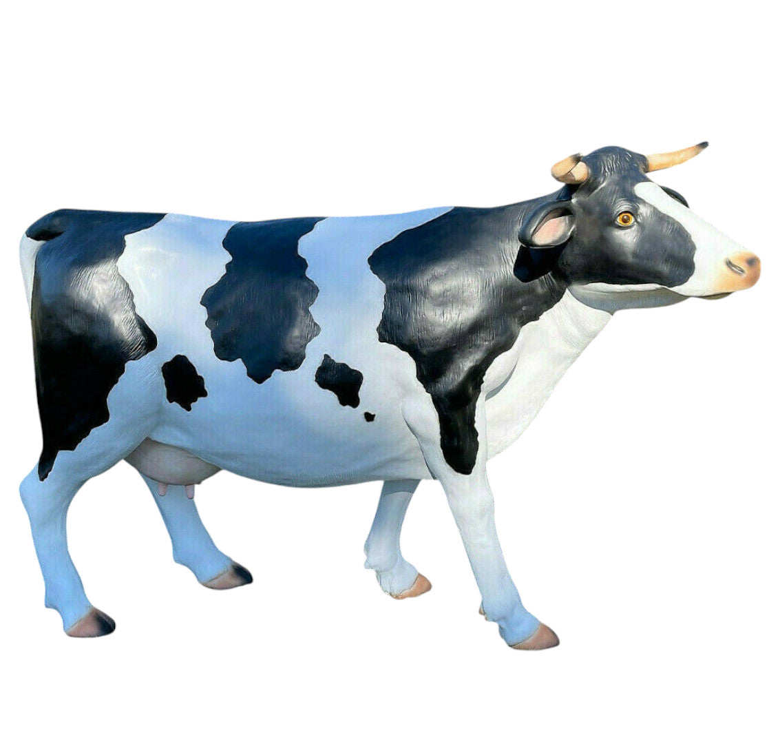 XXL Kuh lebensgross ca. 230cm Premium Gartendeko lebensecht Garten Deko Figur r