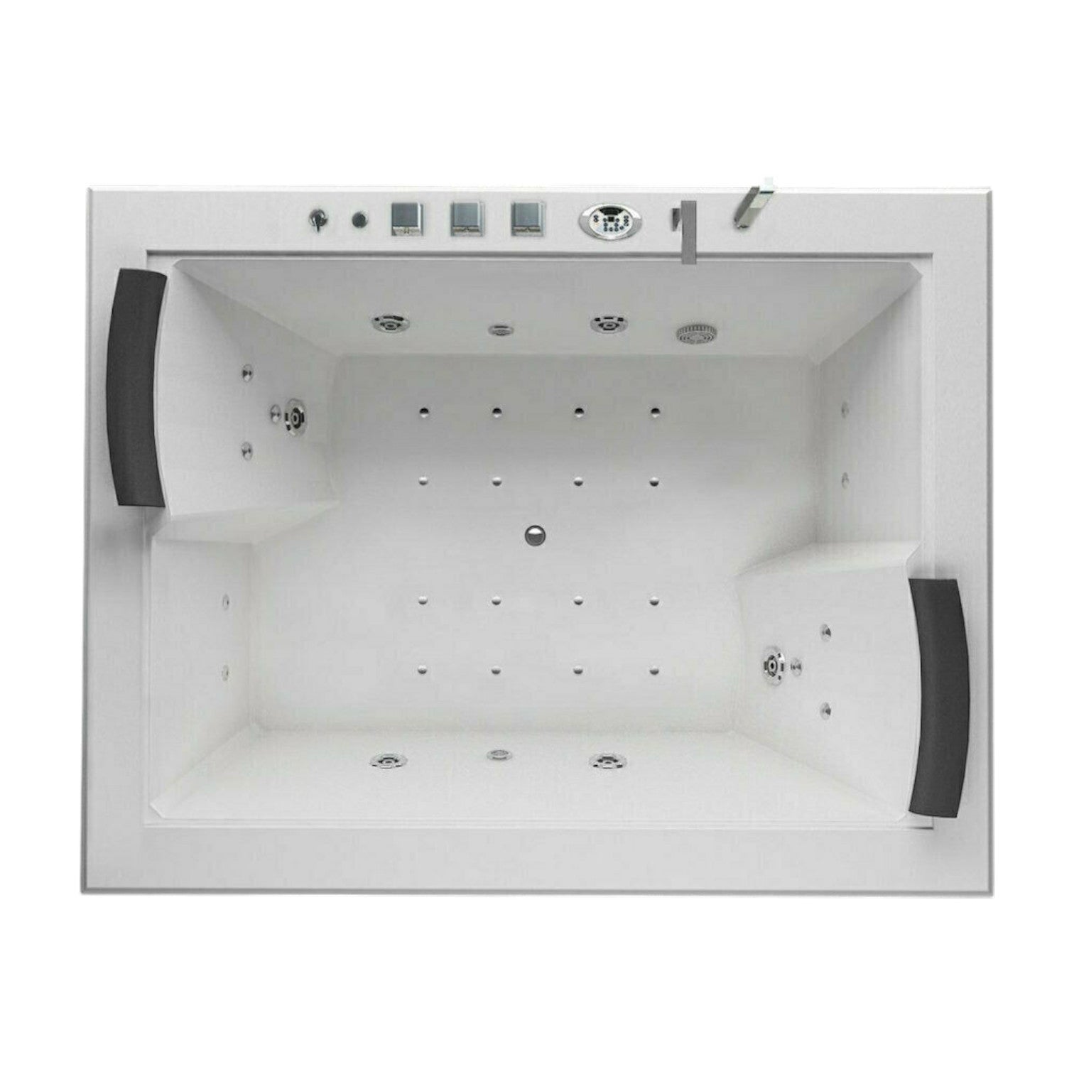 Luxus LED Whirlpool Badewanne SET 180x142 cm +Heizung+Hydrojets+Ozon b