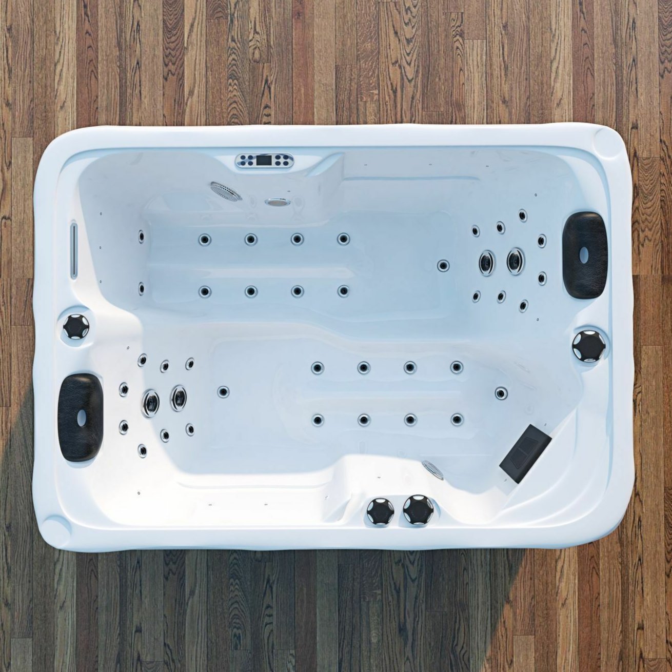 XXL Luxus SPA LED Whirlpool 2025 SET 190x135 cm Outdoor+Indoor Pool Ozon 2 Pers.