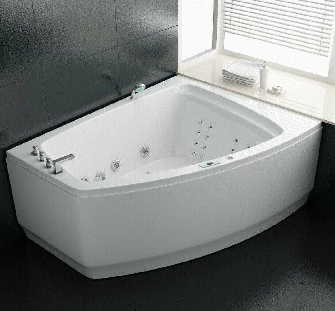 Luxus LED Whirlpool Badewanne SET 180x140cm +Heizung+Hydrojets+Ozon b