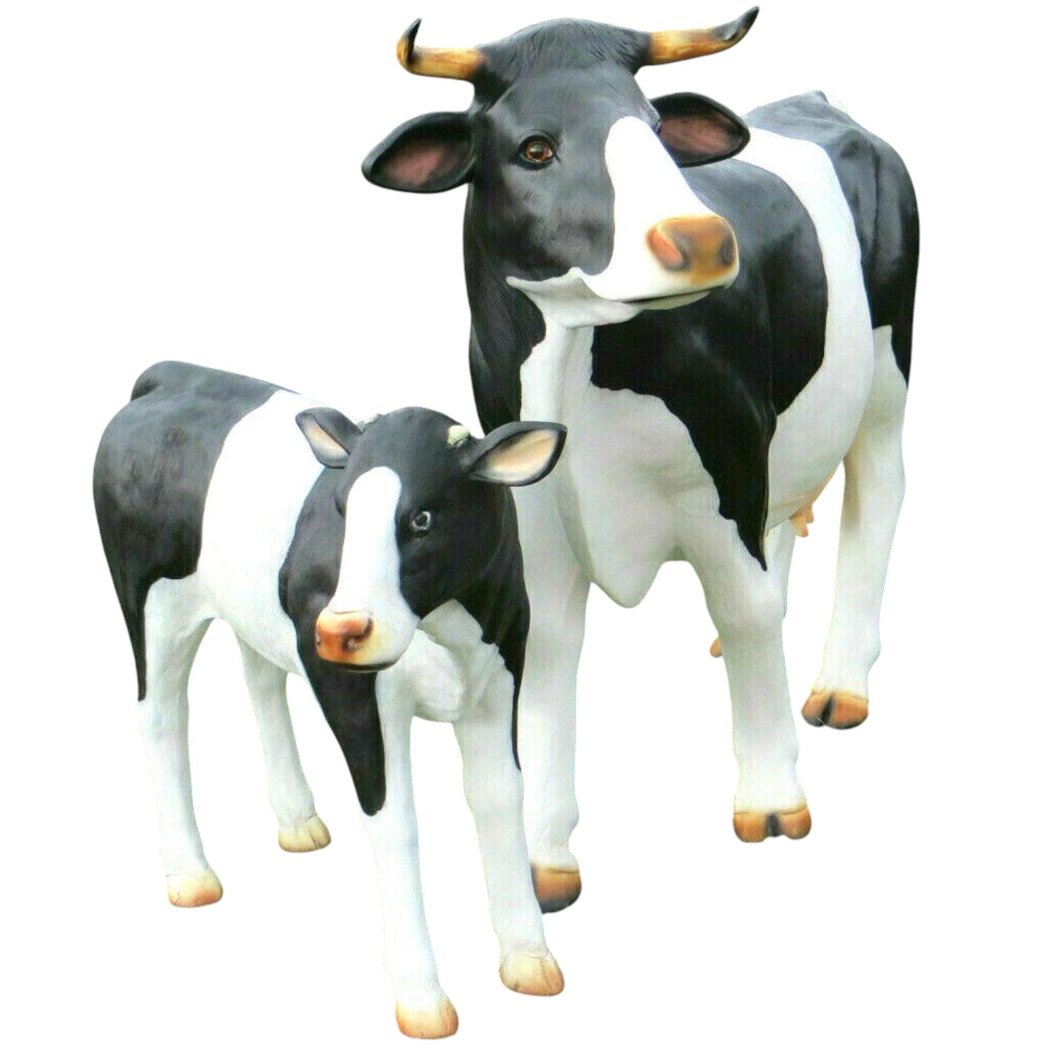 XXL Premium Kuh +Kalb SET lebensgross ca. 230cm Garten Deko Figur lebensecht NEU