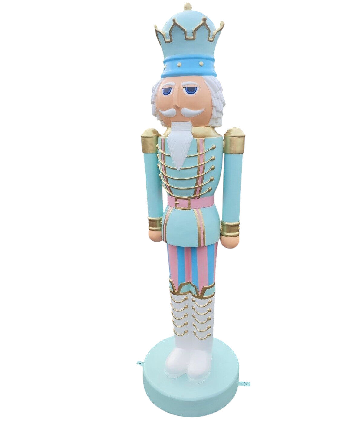 XXL Premium Nussknacker auf Standfuss 200 cm Garten Deko Figur Weihnachtsmann v2