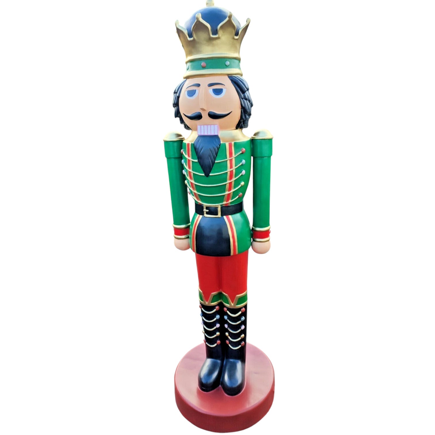 XXL Premium Nussknacker auf Standfuss 200 cm Garten Deko-Figur Weihnachtsmann gr