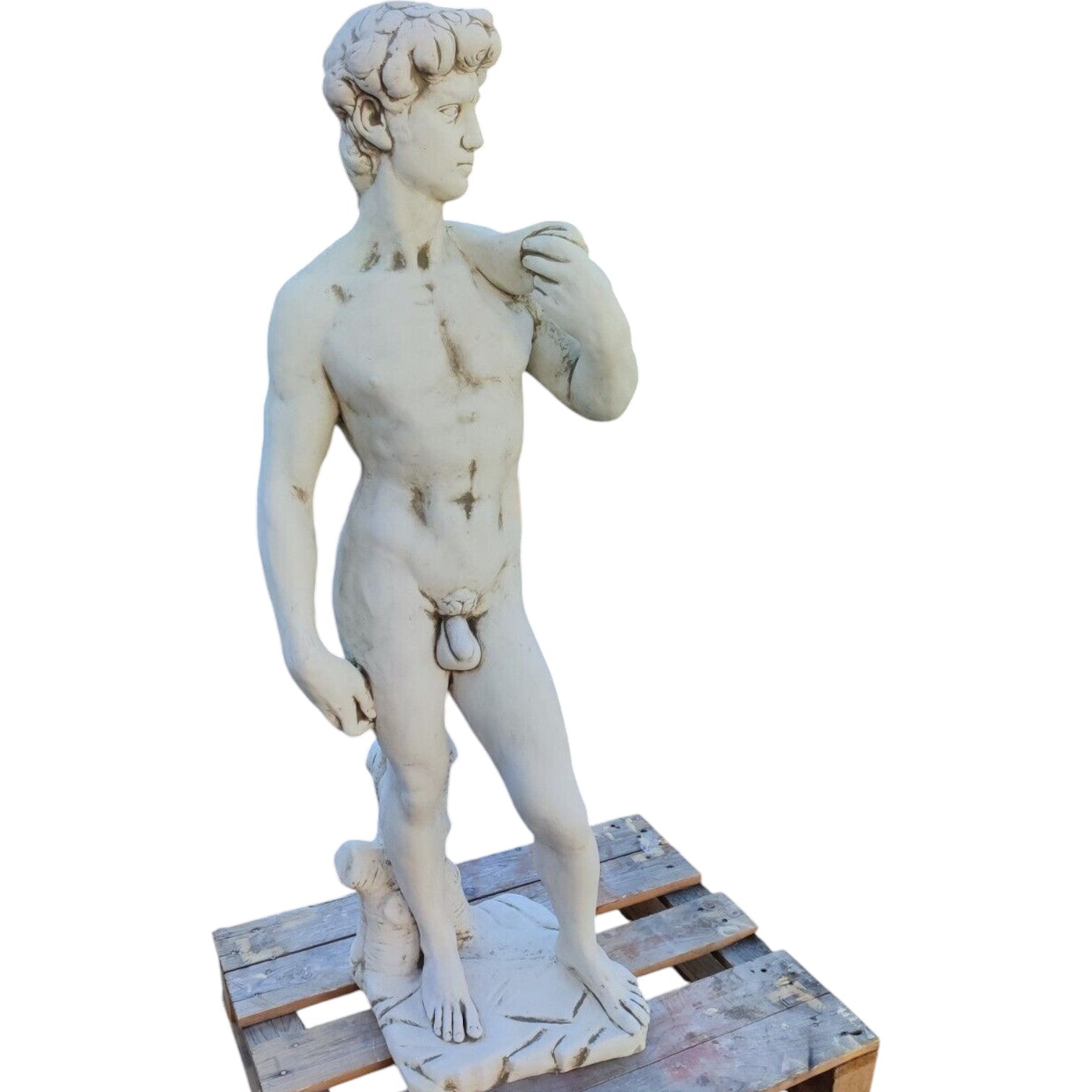 XXL Premium Statue David / Adam 120 cm hoch Garten Deko Stein Figur