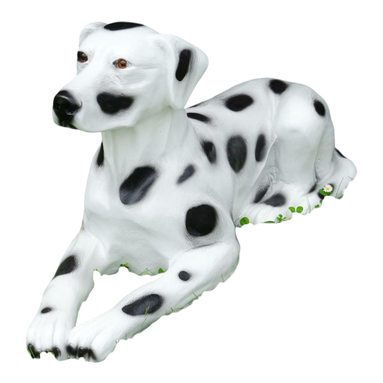 XXL DALMATINER liegt 90cm  lebensgross Hund Garten Deko Figur Hundefigur