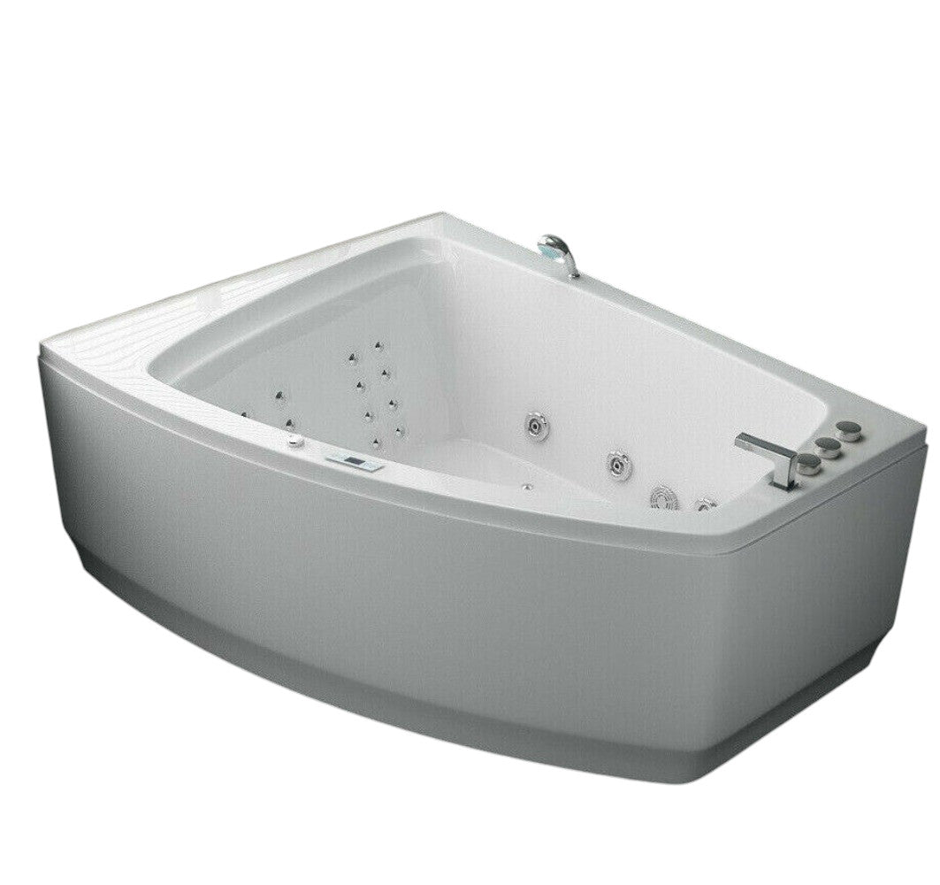 Luxus LED Whirlpool Badewanne SET 180x140cm + Heizung+Hydrojets+Ozon