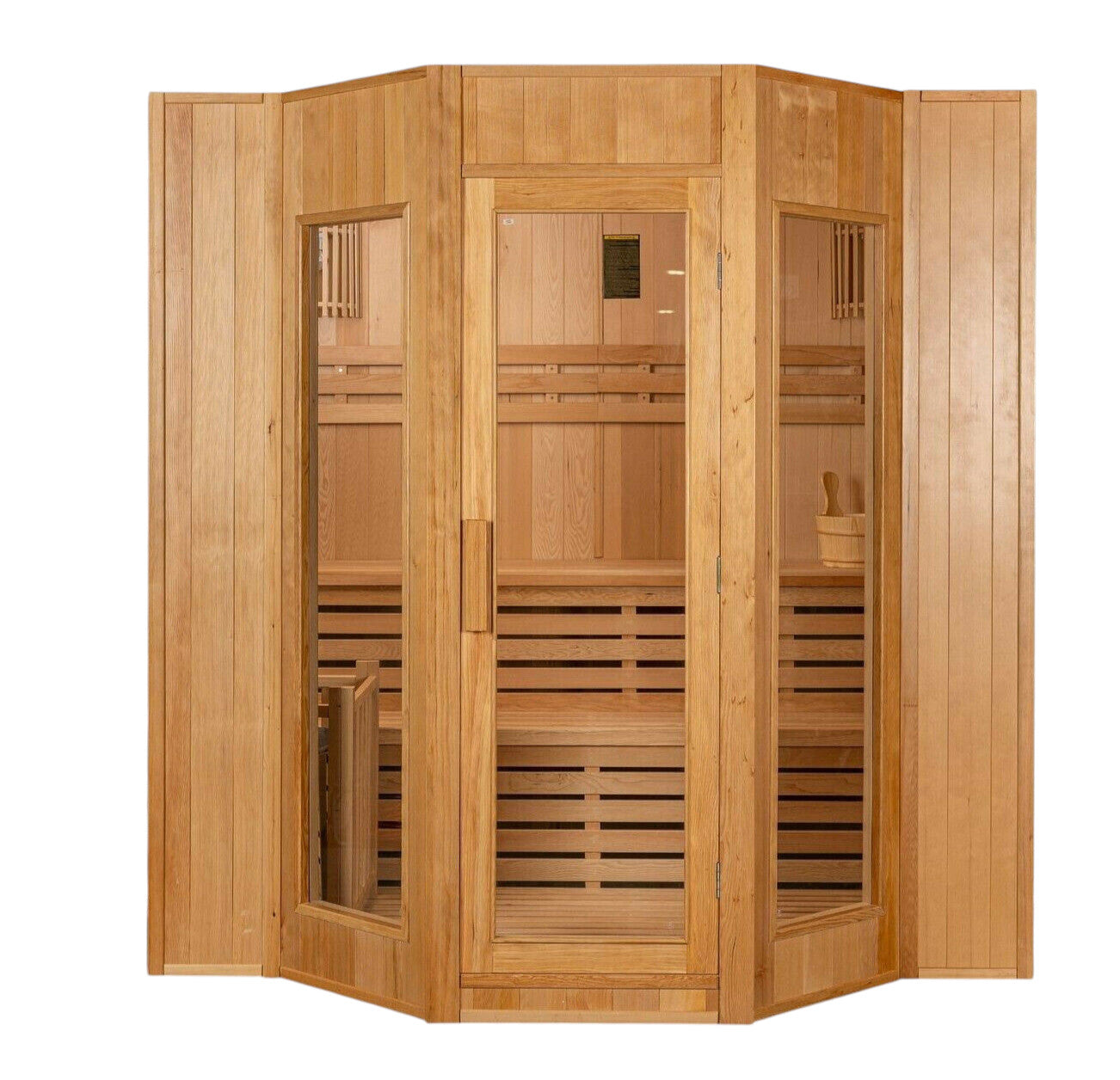 XXL Luxus Finnische Sauna SET 200x175 cm Sauna inkl. Harvia Saunaofen-4 Pers.