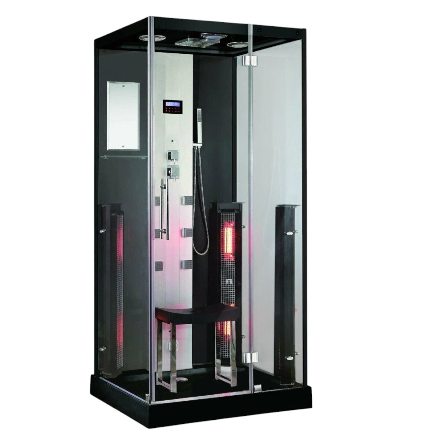 XXL Luxus LED Dampfdusche +Infrarotsauna Kombi Infrarot Sauna-Wärmekabine + OZON
