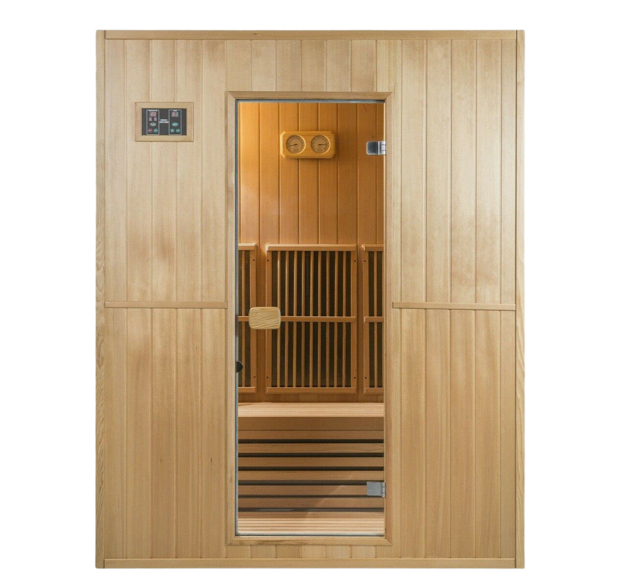 Luxus Infrarotsauna+Infrarotkabine Kombi SET 160x120 Sauna +Saunaofen 4 Personen