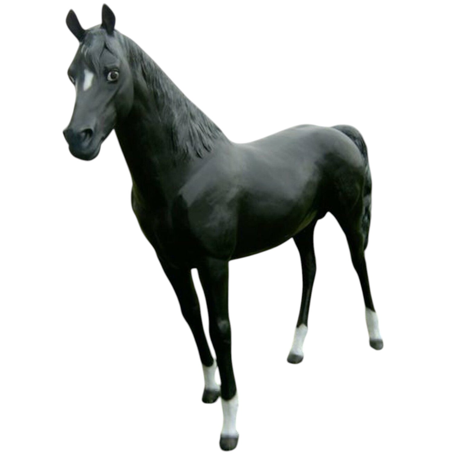 XXL Pferd lebensgross Premium Gartendeko ca. 220 cm Gartendekoration-Deko Figur verstärkte Version belastbar
