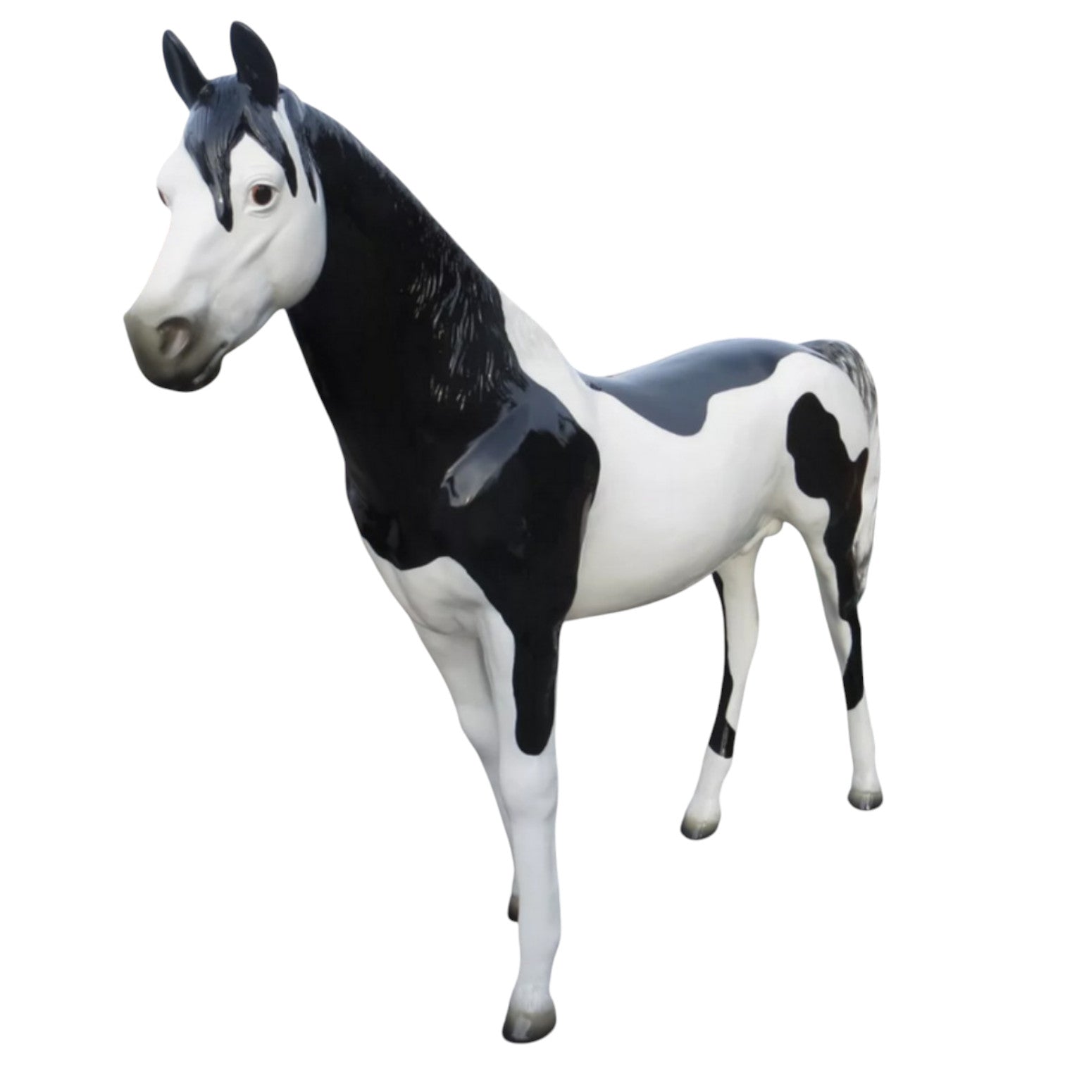 XXL Pferd lebensgross Premium Gartendeko ca.220 cm Gartendekoration Deko Figur sw2
