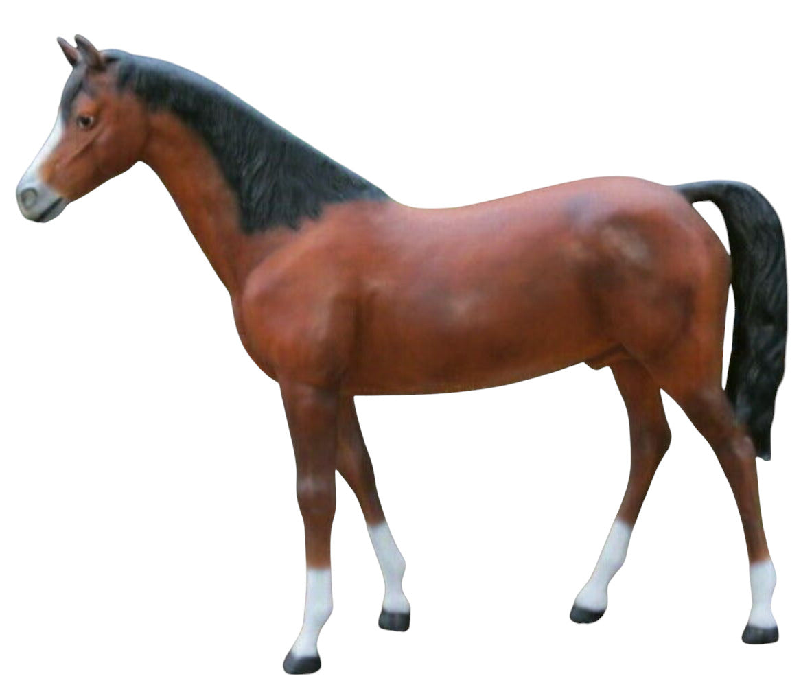 XXL Pferd lebensgross Premium-Gartendeko 225 cm Gartendekoration Deko Figur b