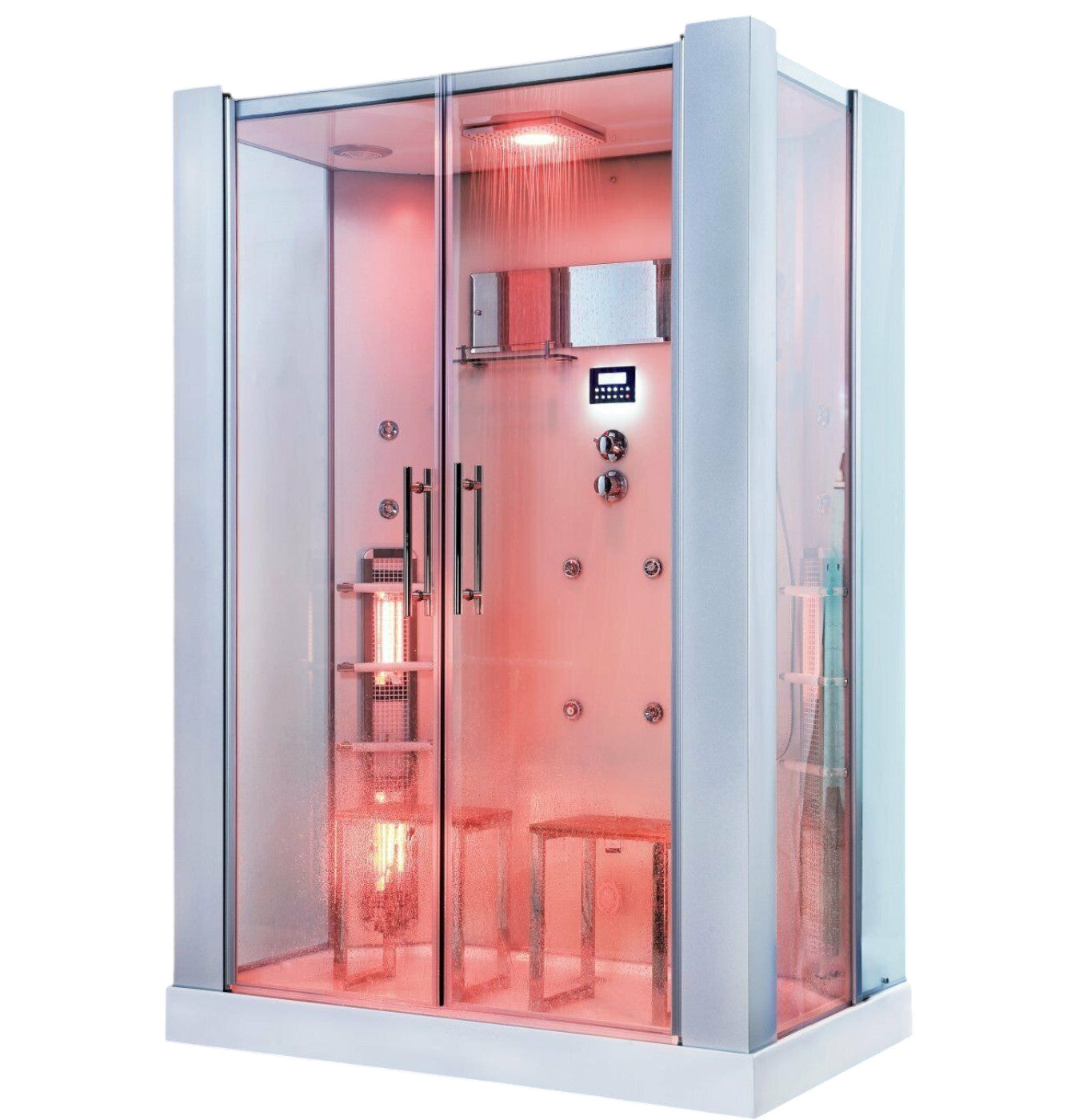 XXL Luxus LED Dampfdusche +Infrarotsauna-Kombi Infrarot Sauna-Wärmekabine + Ozon