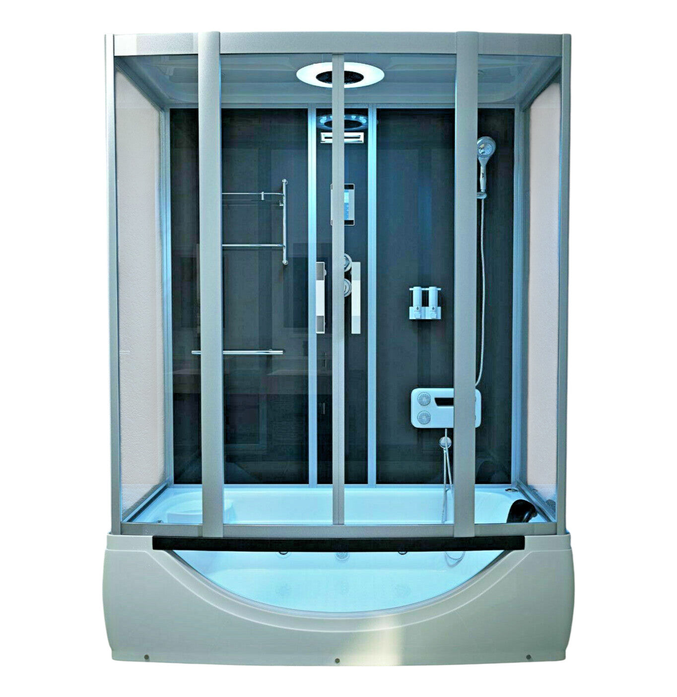Luxus LED Dampfdusche inkl. Whirlpool Kombi 170x90 cm Duschtempel Komplettdusche